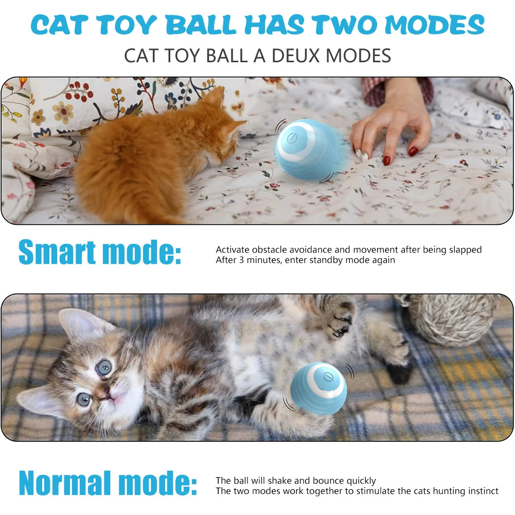 Automatic Interactive Rolling Ball for Cats - Smart Electric Toy and Game Accessory